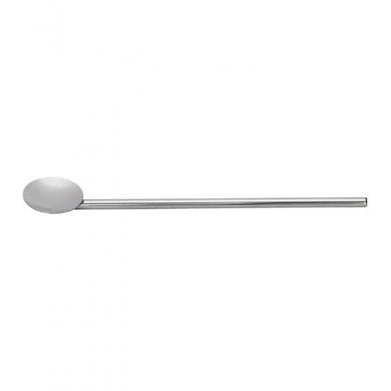 Colher Canudo 20cm Em Aço Inox Para Coquetel